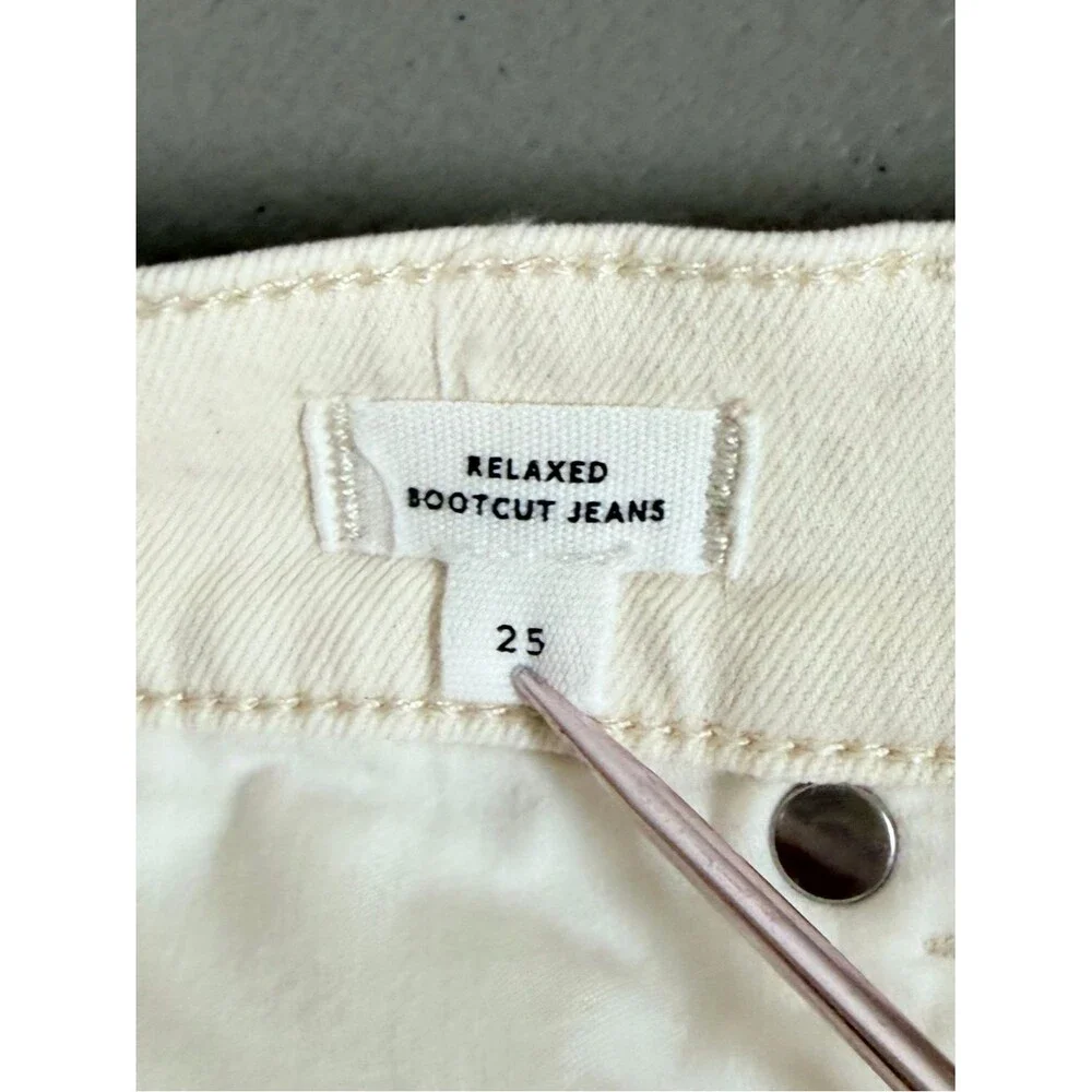 Madewell Relaxed Bootcut Jeans Size 25 Winter White High Full Length